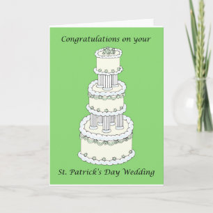 Hochzeit zum St. Patrick's Day Gratulationen Karte