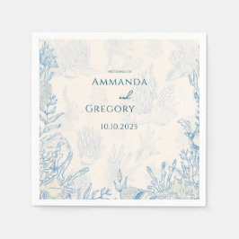 Hochzeit zum Thema Blauer Toiler Ozean Serviette