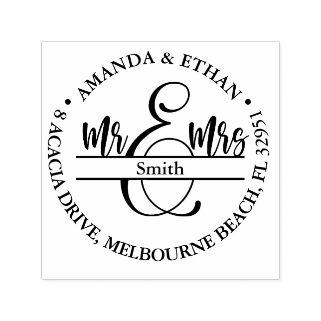 Hochzeitadresse Permastempel (Design)