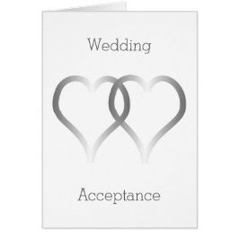 Hochzeitakzeptenkarte - Silberherz