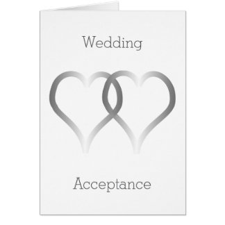 Hochzeitakzeptenkarte - Silberherz