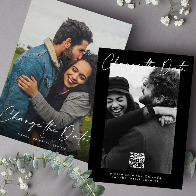 Hochzeitaufschub Ändern des Datums QR-CODE Save The Date (Von Creator hochgeladen)