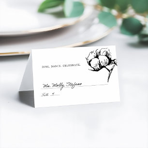 Hochzeitbegleiter-Platzkarte Ätzen mit Baumwollk
