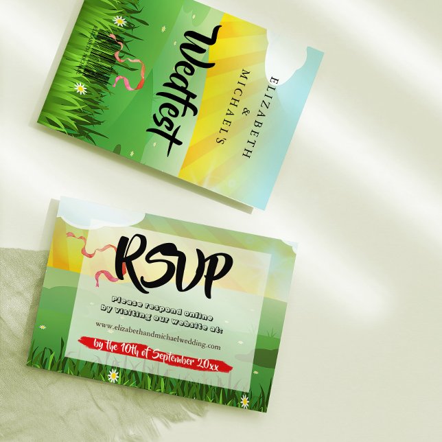 Hochzeitblumen Festival Fields Wedding RSVP Save The Date (Von Creator hochgeladen)