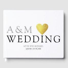 Hochzeitbotschaften und Unterschriften weiß Gästebuch