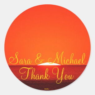 Hochzeitbräune Danke-Label Runder Aufkleber