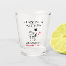 Hochzeitbride Groom Strichmännchen Niedlicher Cart