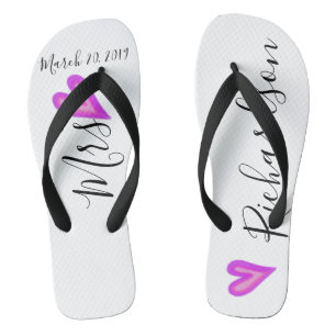 Hochzeitbrücke Flip Flops Personalisierter Datumsn