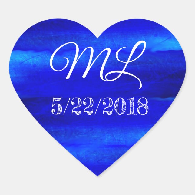 Hochzeitdatenstube und Aufkleber für das Herz des  (Vorderseite)