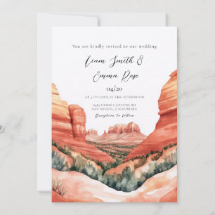 Hochzeitdestination Sedona Arizona Einladung