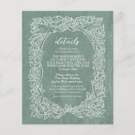 Hochzeitdetails - Sage Wildblume Bird Border Flyer