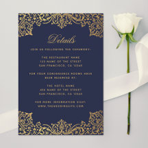 Hochzeitdetails Vintage blaue Imitate Gold Verzier