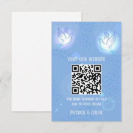 Hochzeiteinladung Dove Blue Lighting Begleitkarte