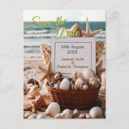 Hochzeiten am Meer am Strand Ankündigungspostkarte