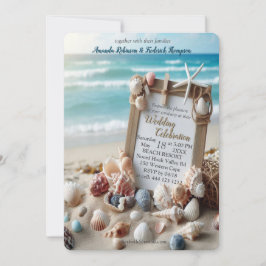 Hochzeiten am Meer am Strand Einladung