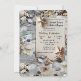 Hochzeiten am Meer am Strand Einladung