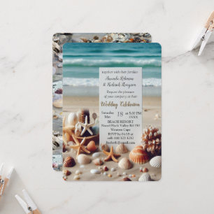 Hochzeiten am Meer am Strand Einladung