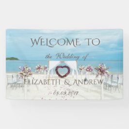 Hochzeiten am Strand , Blume , Hochzeitsbanner am Banner