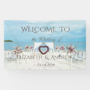 Hochzeiten am Strand , Blume , Hochzeitsbanner am Banner