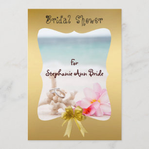 Hochzeiten auf der Beach Brautparty Card Einladung