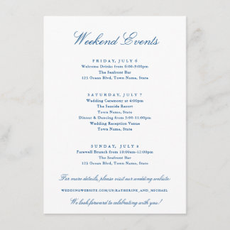 Hochzeiten der Newport Collection Begleitkarte
