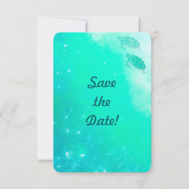 Hochzeiten des modernen Ozeans Mystische Meeressch Save The Date (Vorderseite)
