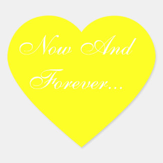 Hochzeiten einladen Gelb Herz-Aufkleber