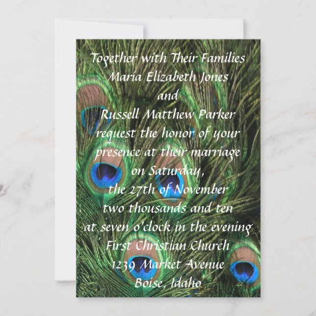 Hochzeiten Einladung (Vorderseite)