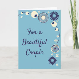 Hochzeiten Glückwunsch Custom Message Blue Blume Karte