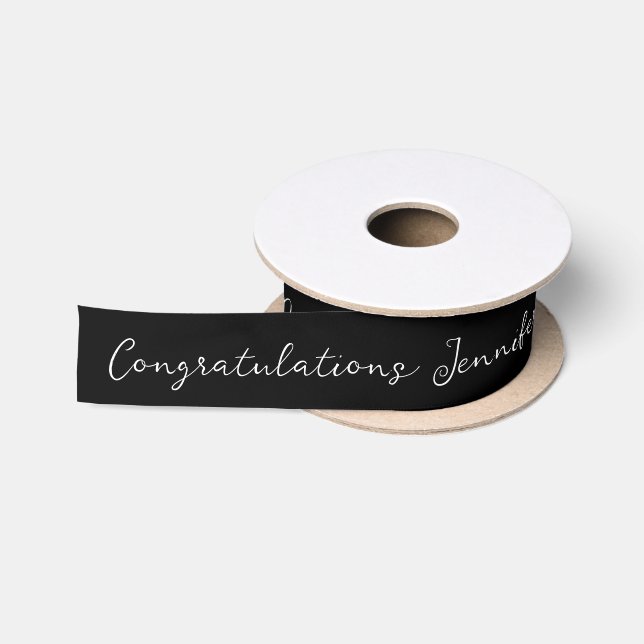 Hochzeiten Glückwunsch Script Personalisierter Nam Satinband (Spule)