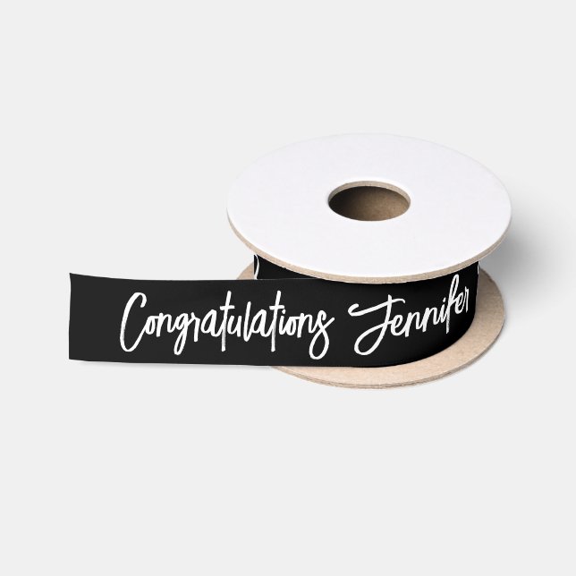 Hochzeiten Glückwunsch Script Personalisierter Nam Satinband (Spule)
