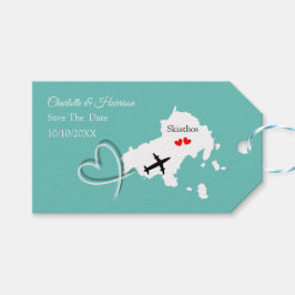 Hochzeiten im Ausland Skiathos Save the Date Geschenkanhänger