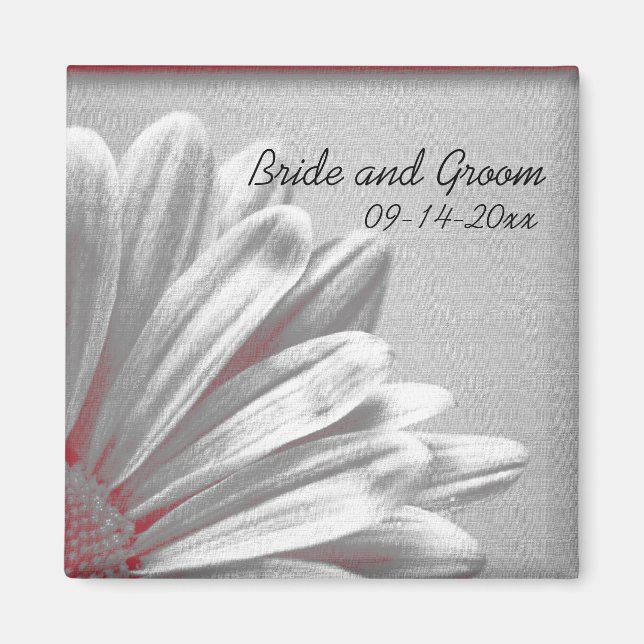 Hochzeiten in Rot und Grau Magnet (Vorne)
