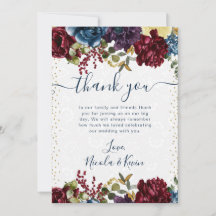 Hochzeiten in Rot und Navy-Winter-Blume