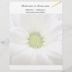 Hochzeiten in weißer Blume Briefbogen