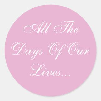 Hochzeiten laden Pink Pearl ein Runder Aufkleber