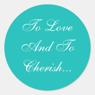 Hochzeiten laden Robin Egg Blue Runder Aufkleber