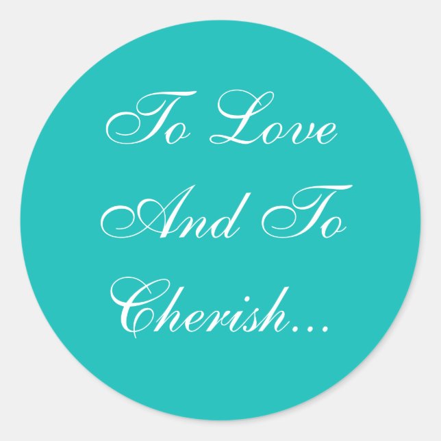 Hochzeiten laden Robin Egg Blue Runder Aufkleber (Vorderseite)