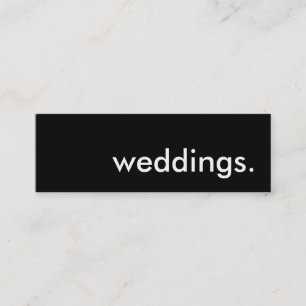 hochzeiten. mini visitenkarte