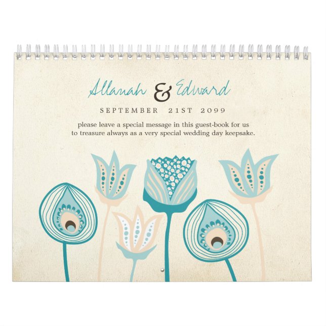 Hochzeiten Personalisiertes Foto Gästebuch Kalender (Titelbild)