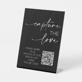 Hochzeiten QR Code Foto App Einfarbiges Hochladen Sockelschild
