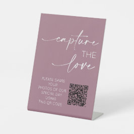 Hochzeiten QR Code Foto App Upload Dusty Pink Sockelschild