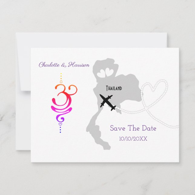 Hochzeiten Save the Date im Ausland (Vorderseite)