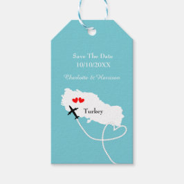 Hochzeiten Save the Date im Ausland Geschenkanhänger