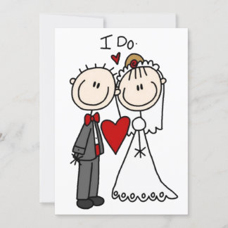 Hochzeiten Strichmännchen hinzufügen Ihren Gruß Ei Einladung