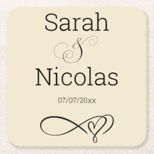 Hochzeiten Untersetzer personalisiert minimalistis