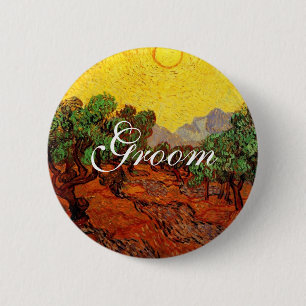 Hochzeiten,Vincent van Gogh Olivenbäume Button