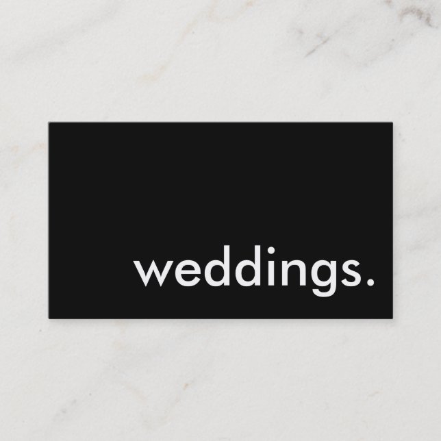 hochzeiten. visitenkarte (Vorderseite)