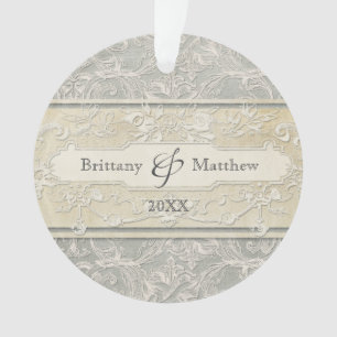 Hochzeiten von Grey Vintag French Regency Lace Ornament