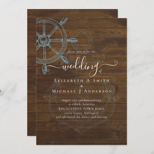 Hochzeiten von Nautical Ships Wheding (Vorne/Hinten)